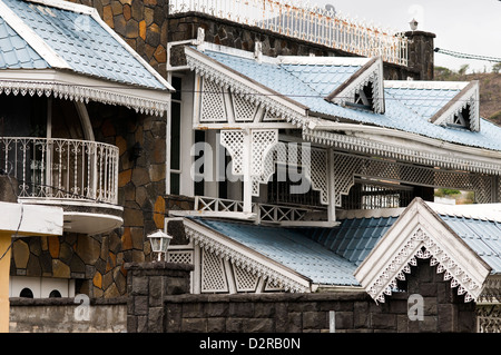 alten kreolischen Architektur, Port Louis, mauritius Stockfoto