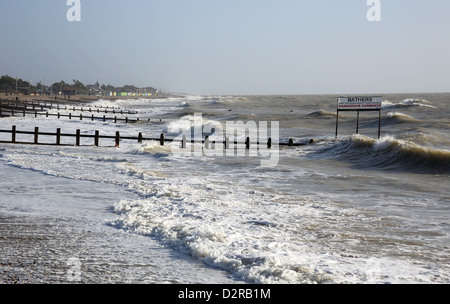 Littlehampton Küstenstreifen an der Küste von West sussex Stockfoto