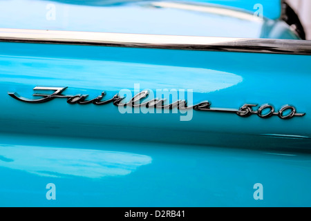 Amerikanische 1958 Ford Fairlane 500 Auto an der Sarasota stolz und Freude Auto zeigen in Florida Stockfoto