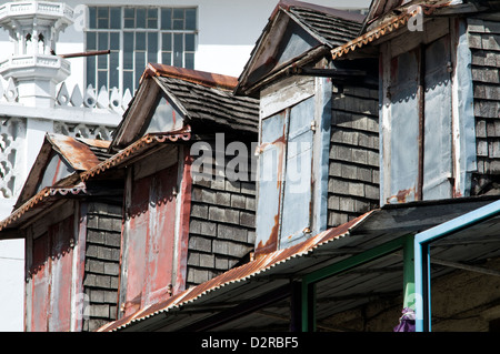 alten kreolischen Architektur, Port Louis, mauritius Stockfoto