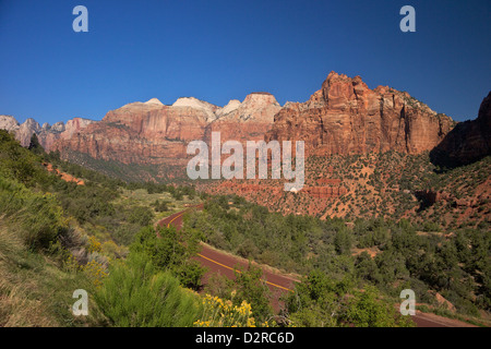 Zion-Mount Carmel Highway, Zion Nationalpark, Utah, Vereinigte Staaten von Amerika, Nordamerika Stockfoto