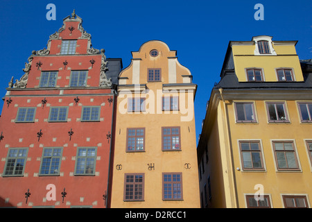 Architektur, Stortorget Platz, Gamla Stan, Stockholm, Schweden, Europa Stockfoto