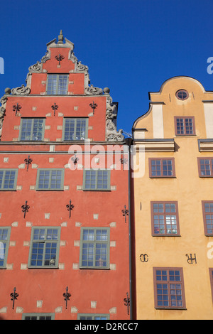 Architektur, Stortorget Platz, Gamla Stan, Stockholm, Schweden, Europa Stockfoto