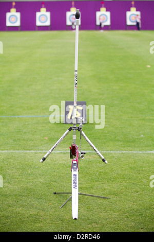 Olympischen Spiele Bogenschießen testen bei Lords Cricket Ground London UK Stockfoto