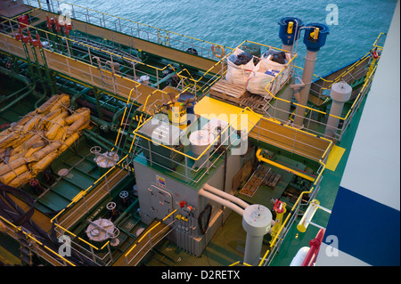 Öl-Tanker Kraftstoff Schiff, Syros, Dieppe, Frankreich Stockfoto