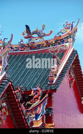Chinesischen dekorativen Dach, Kuching, Sarawak, Malaysia Stockfoto