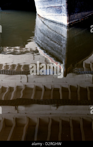 Alten Kanalboot an das National Maritime Museum, Ellesmere Port, England Stockfoto