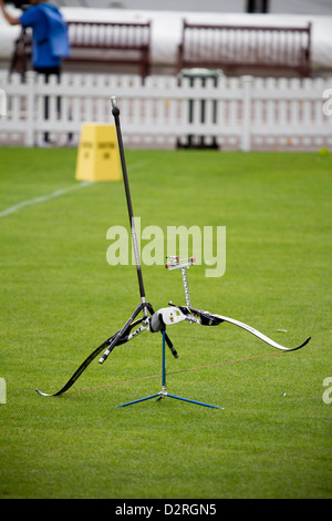 Olympischen Spiele Bogenschießen testen bei Lords Cricket Ground London UK Stockfoto