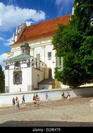 Die Pfarrkirche in Kazimierz Dolny, Polen Stockfoto