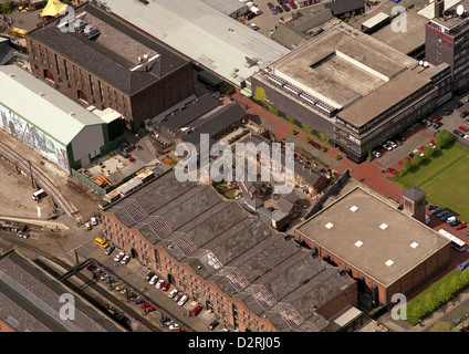 Luftaufnahme des ehemaligen Granada TV-Studios in Manchester die ursprüngliche Coronation Street Outdoor Film Lage zeigt, war dies in 1993 Stockfoto