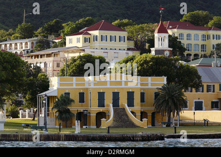 Alte dänische Zollhaus, Christiansted, St. Croix, U.S. Virgin Islands, Karibik Stockfoto