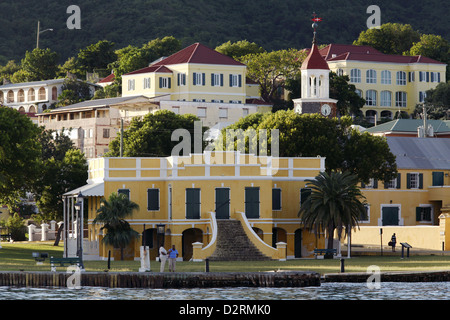 Alte dänische Zollhaus, Christiansted, St. Croix, U.S. Virgin Islands, Karibik Stockfoto