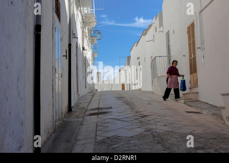 Alte Gebäude Häuser in Monte Sant ' Angelo, Gargano, Apulien, Puglia, Italien Stockfoto