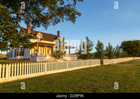 Custer Haus im Fort Lincoln State Park in Mandan, North Dakota, USA Stockfoto