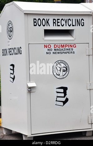 Spende bin für wohltätige Zwecke für Bücher Stockfoto