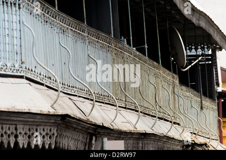 alten kreolischen Architektur, Port Louis, mauritius Stockfoto