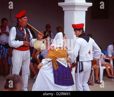 Balearen-Folklore-show, Sant Miquel de Balansat, Ibiza, Balearen, Spanien Stockfoto