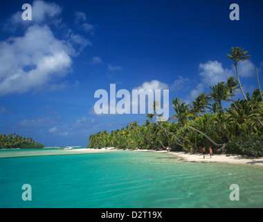 Cook-Inseln, Aitutaki, Motu Tapuaetai, One Foot Island in Aitutaki Lagune Stockfoto