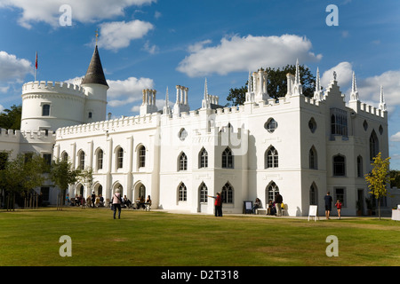 Exterieur der Strawberry Hill House, Saint Marys University, Twickenham. Middlesex. UK., nach der Restaurierung mit Lotterie Finanzierung. Stockfoto