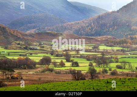 Dale unten von Castlerigg Stone Circle, Keswick, Nationalpark Lake District, Cumbria, England, Vereinigtes Königreich, Europa Stockfoto