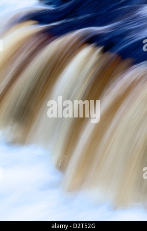 Abstrakte Eindruck von Upper Aysgarth Falls, Wensleydale, North Yorkshire, England, Vereinigtes Königreich, Europa Stockfoto