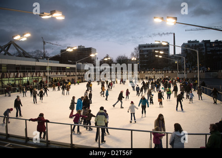 Berlin, Deutschland, Eisbahn in der Erika-Hess-Hochzeit Stockfoto