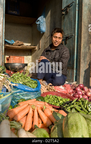 Markt Stall, Bhaktapur, Nepal, Asien Stockfoto