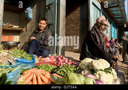 Markt Stall, Bhaktapur, Nepal, Asien Stockfoto