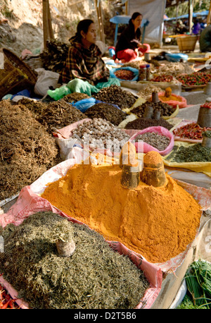 Marktstand, Dakshinkali Schrein, Kathmandu-Tal, Nepal, Asien Stockfoto