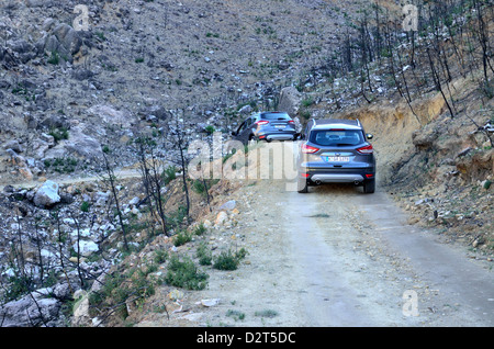 Ford Kuga - Modelljahr 2013 - beliebten kompakten Sports Utility Vehicle (SUV) - in den spanischen Bergen in der Nähe von Valencia - Offroad Stockfoto