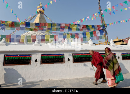 Boudhanath, UNESCO-Weltkulturerbe, Kathmandu, Nepal, Asien Stockfoto
