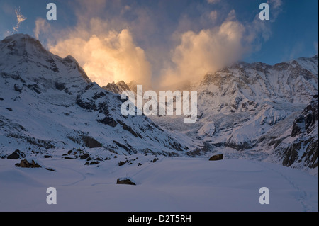 Asien, Himalaya, Annapurna Himal, Nepal, Annapurna Basislager Stockfoto