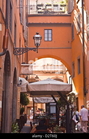 Einer schmalen Gasse im Herzen von Florenz, Toskana, Italien, Europa Stockfoto