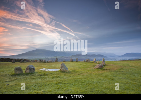 Castlerigg Steinkreis in den Lake District National Park, Cumbria, England, Vereinigtes Königreich, Europa Stockfoto