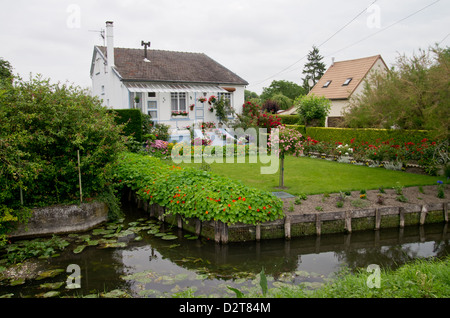 Hortillonnages Gemüse Garten Amiens Stockfoto