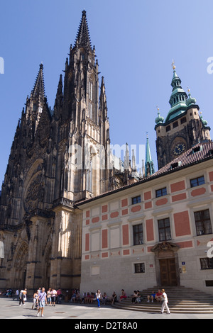 St.-Veits-Dom auf der Prager Burg Stockfoto