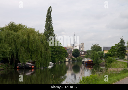 Der Fluss Somme in Amiens Stockfoto