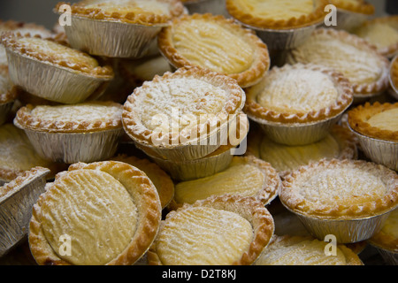 Eine Platte mit Mince pies Stockfoto