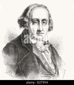 Joseph Marie Charles Dit (Namen oder Spitznamen) Jacquard, 1752 –1834. Französische Weaver und Kaufmann. Stockfoto