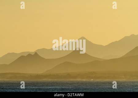 Sonnenuntergang, Baja-Halbinsel, Golf von Kalifornien (Sea of Cortez), Baja California Sur, Mexiko, Nordamerika Stockfoto