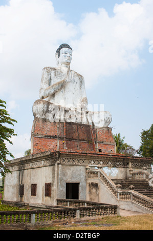 Wat Ek Phnom Buddha-Statue in Battambang Kambodscha Stockfoto