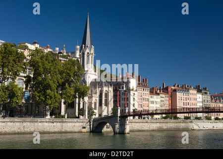 SAINT GEORGES KIRCHE VIEUX LYON FLUSS SAONE LYON RHONE ALPES FRANKREICH Stockfoto