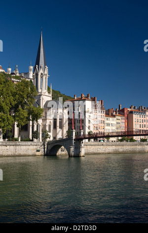 SAINT GEORGES KIRCHE VIEUX LYON FLUSS SAONE LYON RHONE ALPES FRANKREICH Stockfoto
