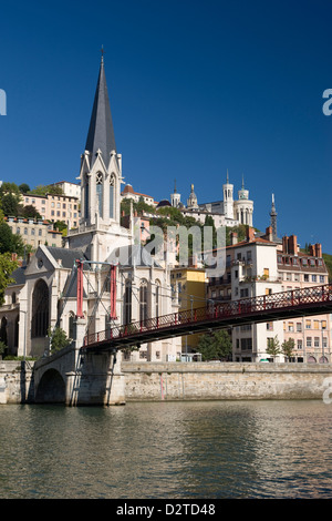 SAINT GEORGES KIRCHE VIEUX LYON FLUSS SAONE LYON RHONE ALPES FRANKREICH Stockfoto