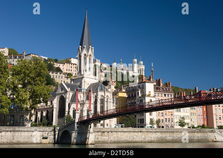 SAINT GEORGES KIRCHE VIEUX LYON FLUSS SAONE LYON RHONE ALPES FRANKREICH Stockfoto