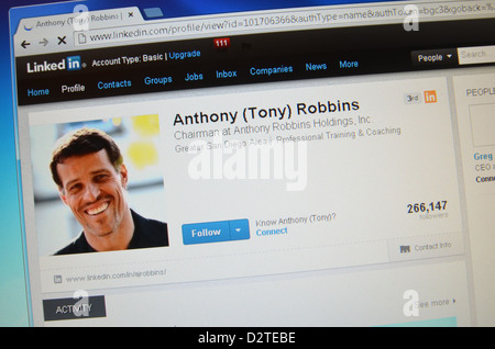 LinkedIn.com Blogs Plattform Website screenshot Stockfoto