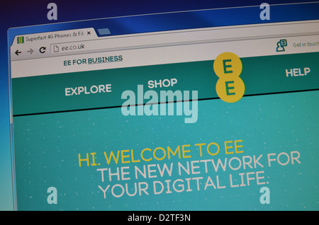 EE.co.uk Website Screenshot - Everything Everywhere Stockfoto