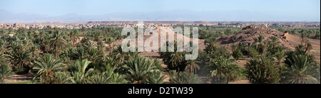 Panorama-Aufnahme des Draa-Tal und Atlasgebirge, Marokko, Nordafrika Stockfoto