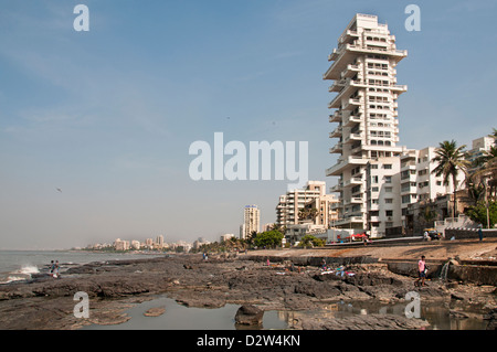 Bandra Strandstraße Mumbai (Bombay) Indien moderne Architektur Stockfoto