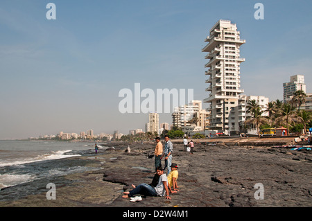 Bandra Strandstraße Mumbai (Bombay) Indien moderne Architektur Stockfoto